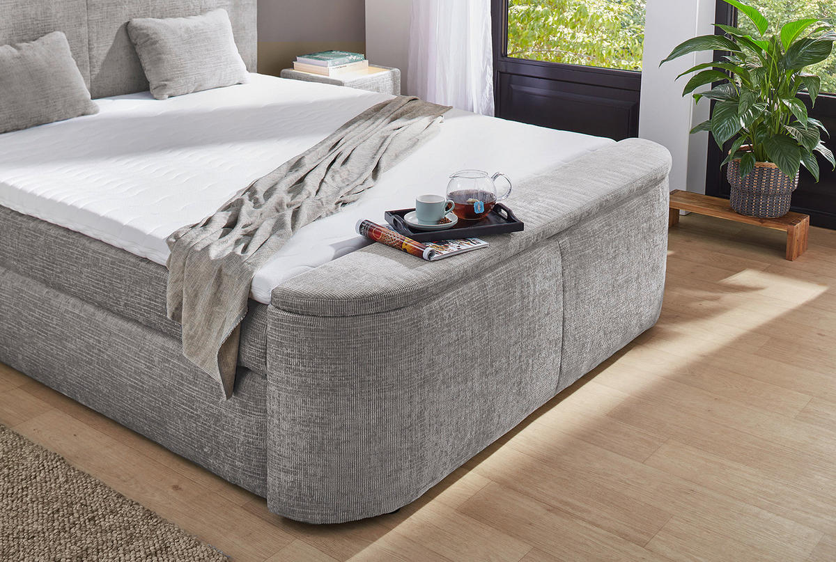 Boxspringbett  hellgrau Liegefläche B/L: ca. 180x200 cm Pia_Mix_Boxspringbett - hellgrau (199,00/130,00/241,00cm)