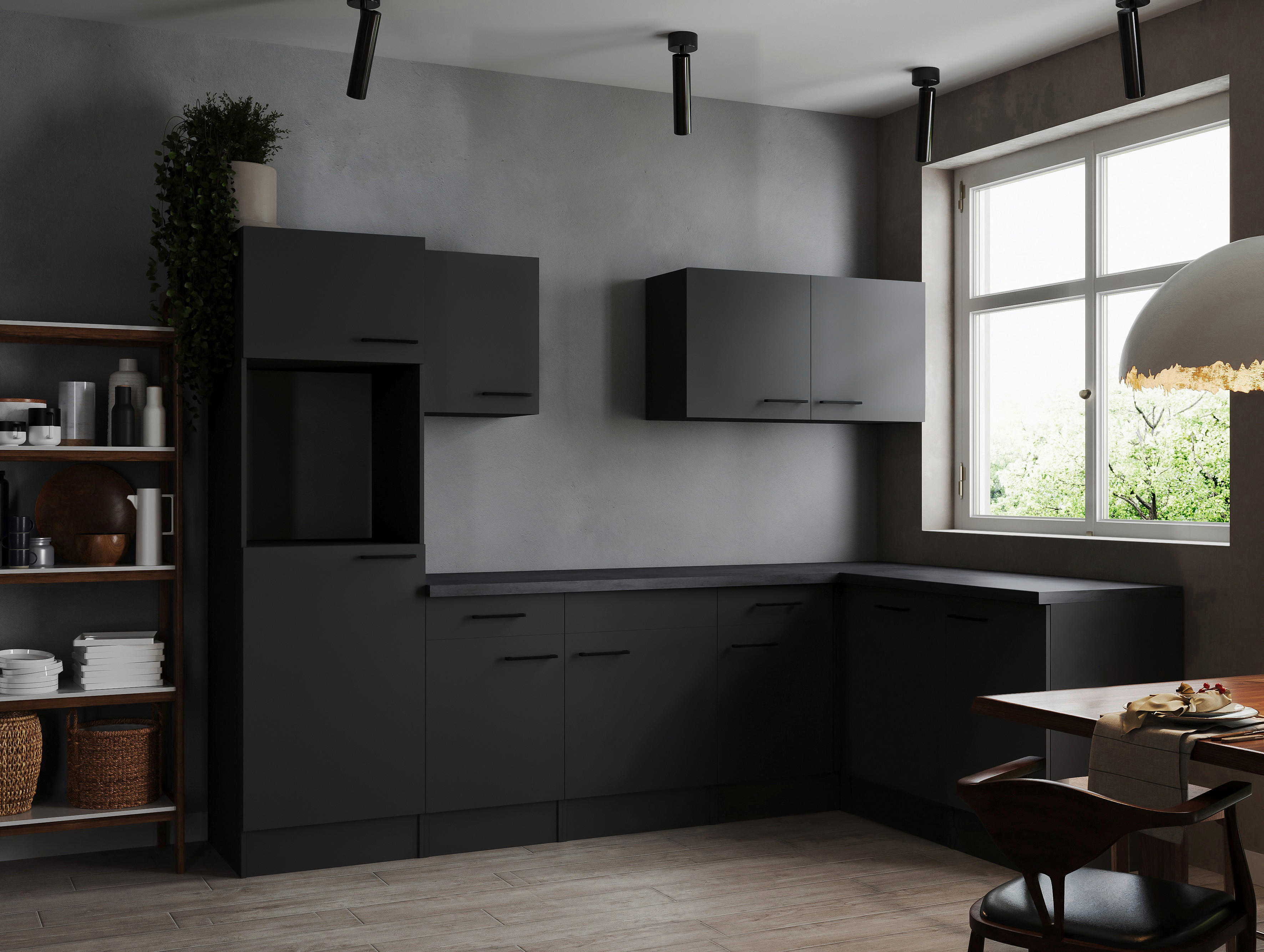 Winkelküche Oliver B/H/T: ca. 280x205x172 cm Oliver - granit/grau (280,00/205,00/172,00cm) - Respekta