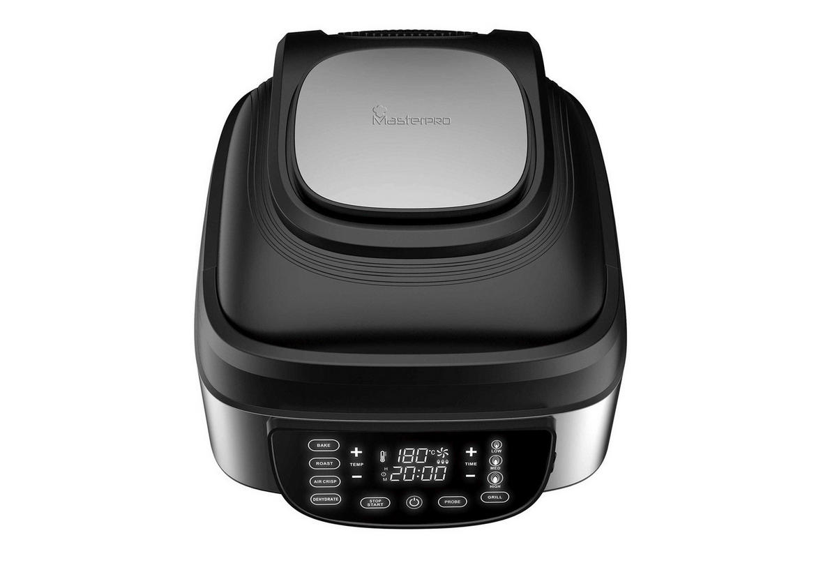 MASTERPRO Heißluftfritteuse BGMP-9111 schwarz B/H/T: ca. 38x34,5x47,5 cm AIRCHEF 5-IN-1 - schwarz (38,00/34,50/47,50cm) - MASTERPRO