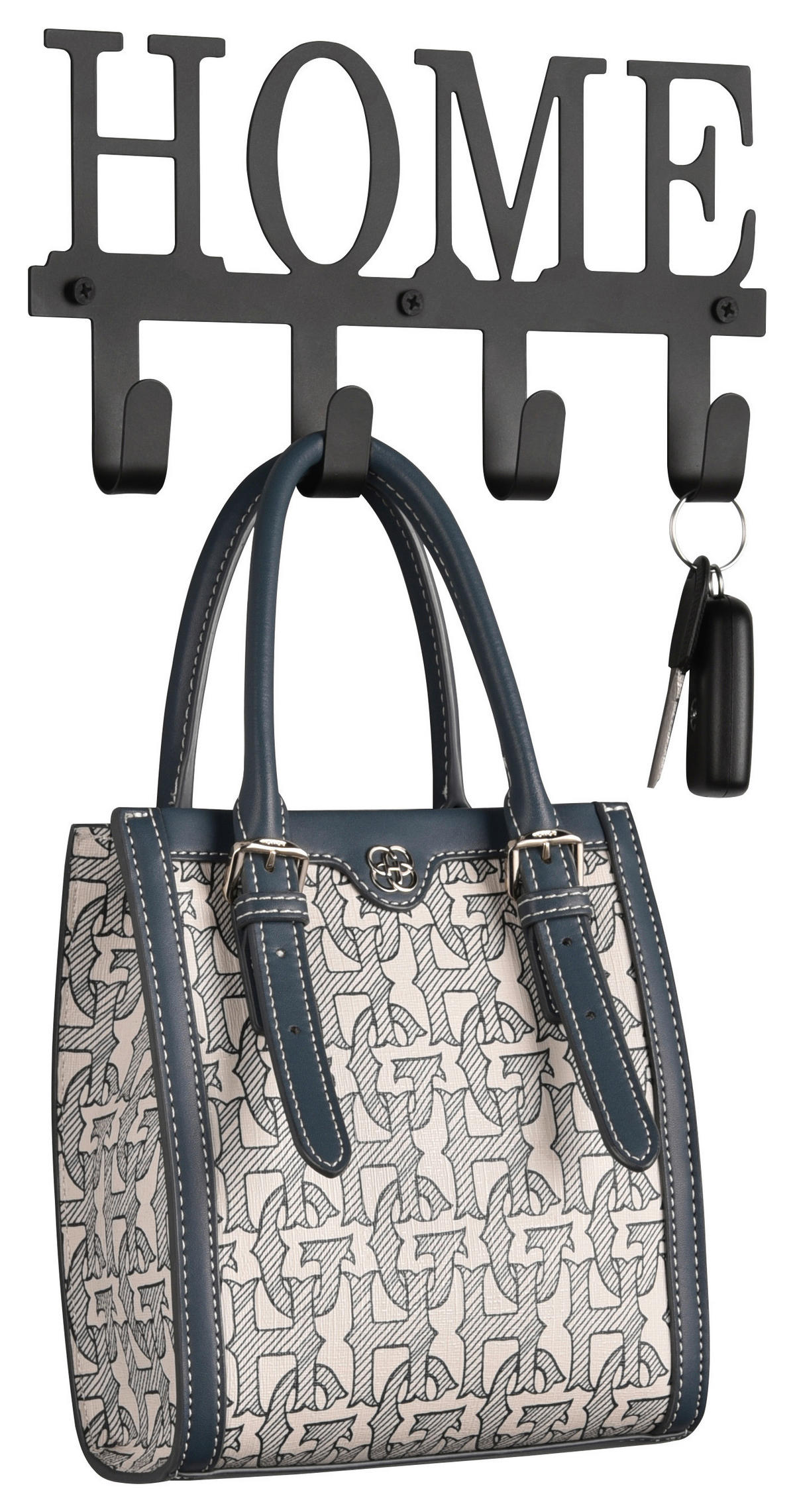 Garderobenleiste Nicole schwarz Metall B/H/T: ca. 25x13x5 cm Nicole - schwarz (25,00/13,00/5,00cm)