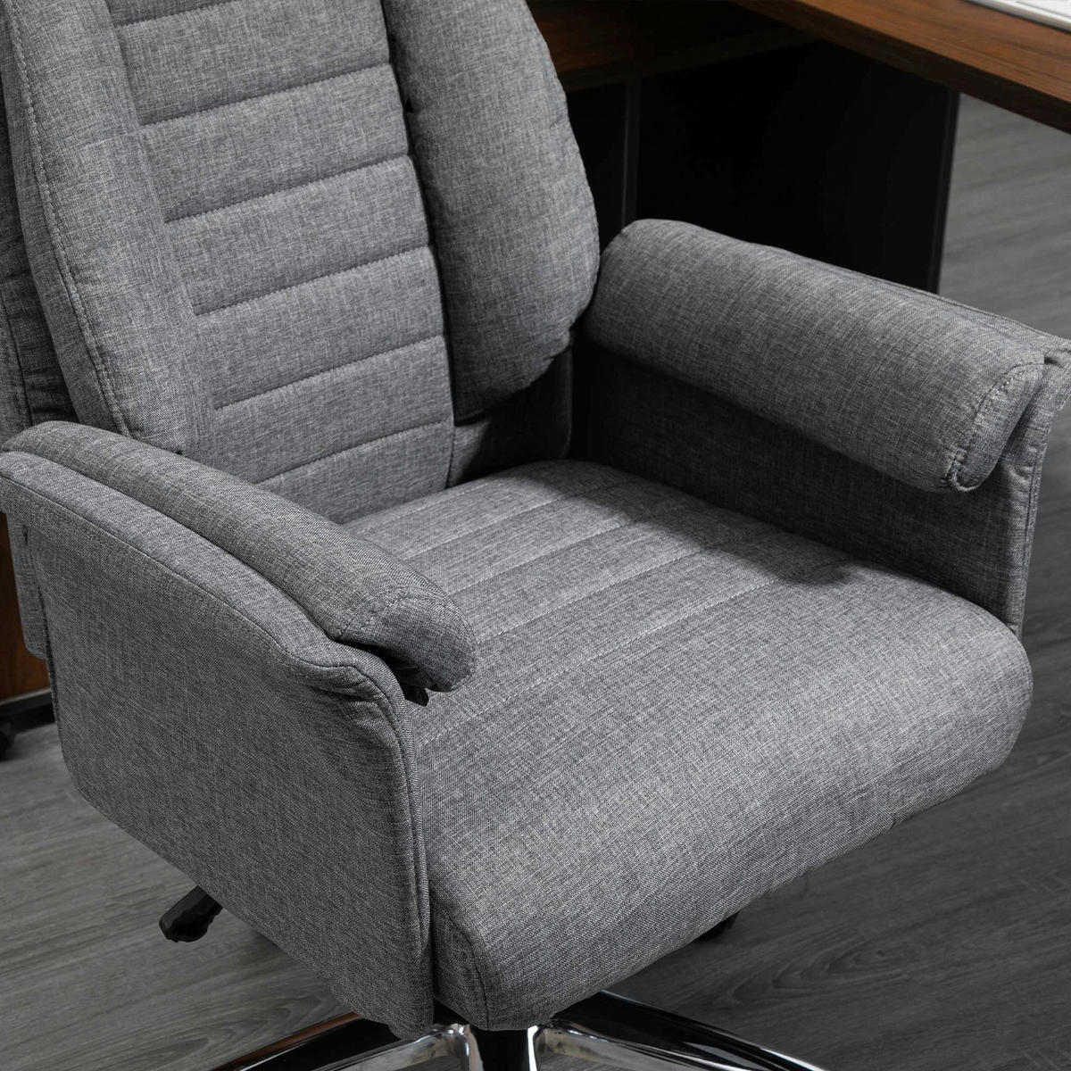 Drehstuhl 921-032GY grau 921-032GY - grau (68,00/116,00/69,00cm) - HOMCOM