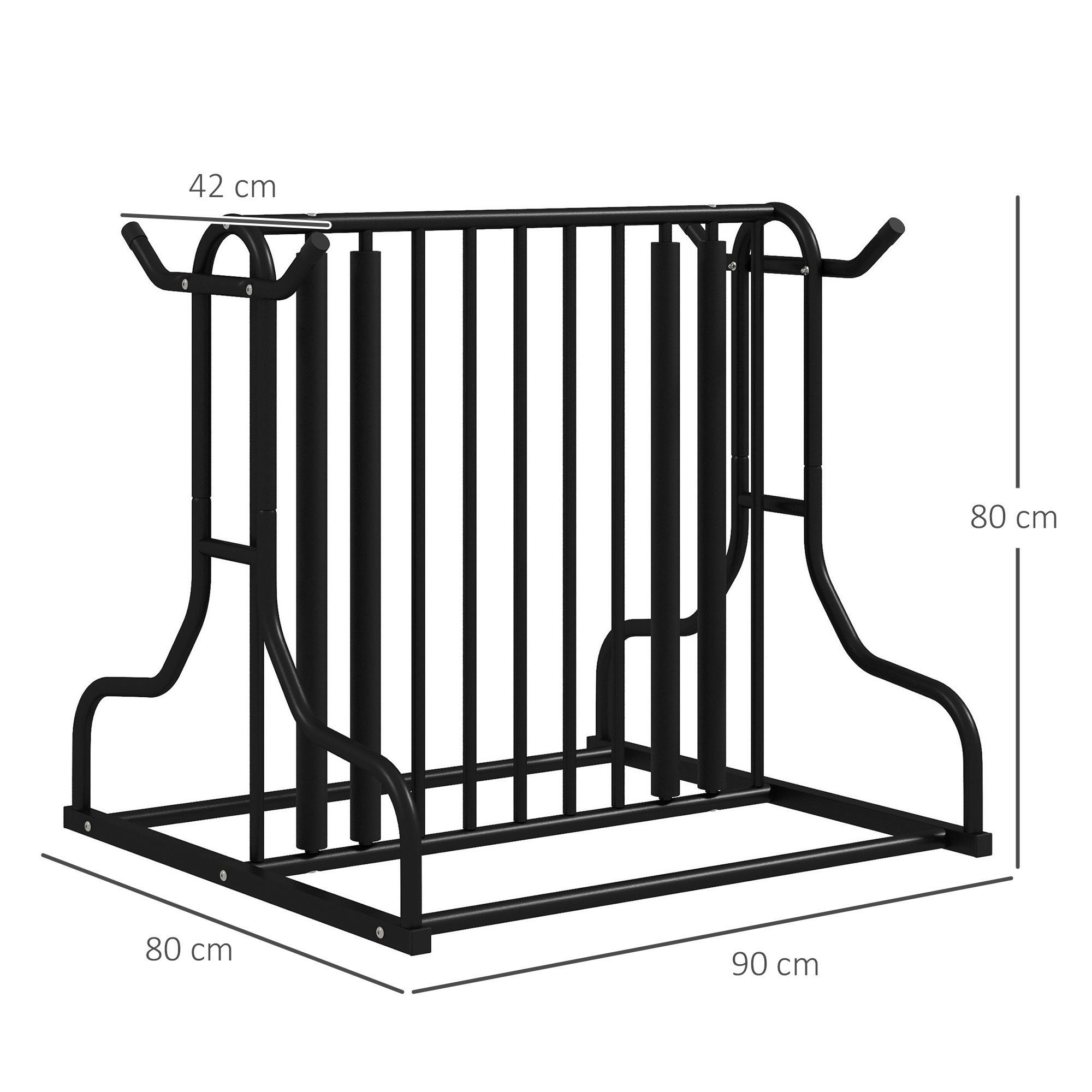 DURHAND Fahrrad-Zubehör schwarz schwarz B/H/L: ca. 80x90x80 cm Fahrradhalter - schwarz (80,00/80,00/90,00cm) - DURHAND