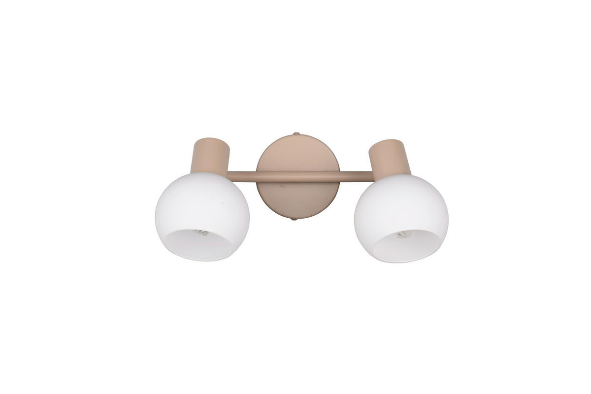 Reality Leuchten Spots beige Metall B/H/L: ca. 25x18,5x10 cm E14 2 Brennstellen Spot_Boba_2 - beige (10,00/25,00/18,50cm) - Reality Leuchten