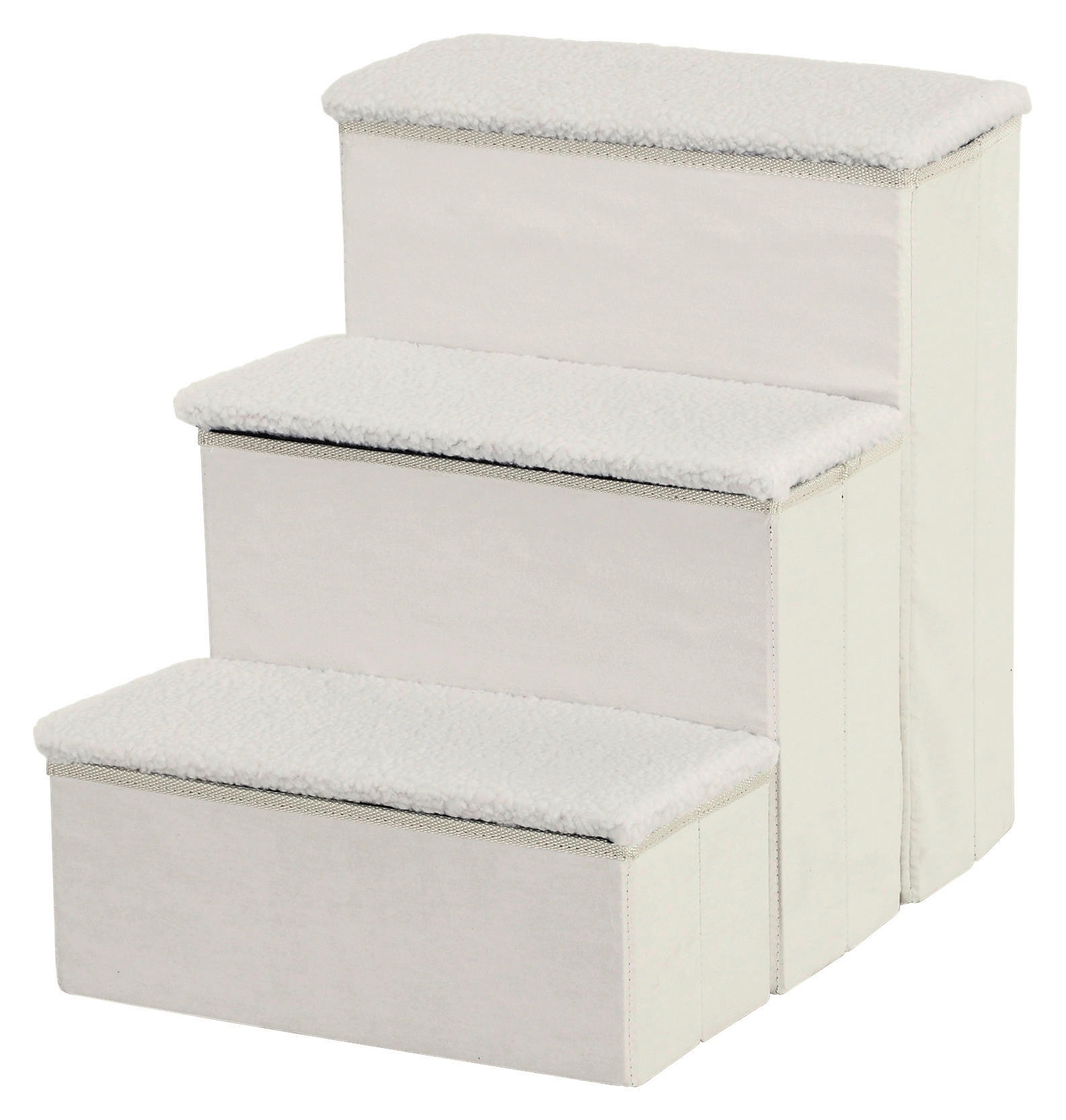 PawHut Haustiertreppe weiß MDF B/H/L: ca. 54x48x40 cm Haustiertreppe - weiß (40,00/54,00/48,00cm) - PawHut