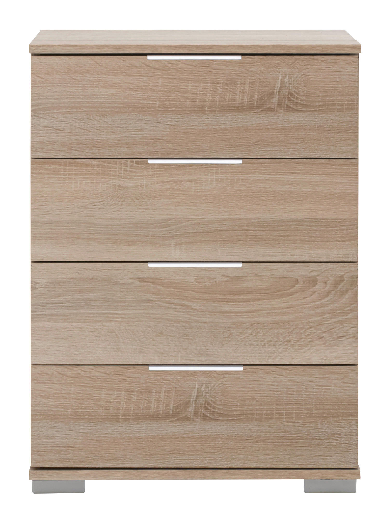 Nachtkonsole Easy Plus Eiche Sägerau Nachbildung B/H/T: ca. 52x74x38 cm Easy Plus - Eiche/Silbergrau (52,00/74,00/38,00cm)