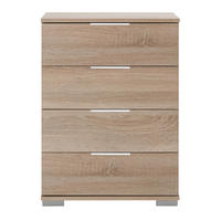 Nachtkonsole Easy Plus Eiche Sägerau Nachbildung B/H/T: ca. 52x74x38 cm Easy Plus - Eiche/Silbergrau (52,00/74,00/38,00cm)