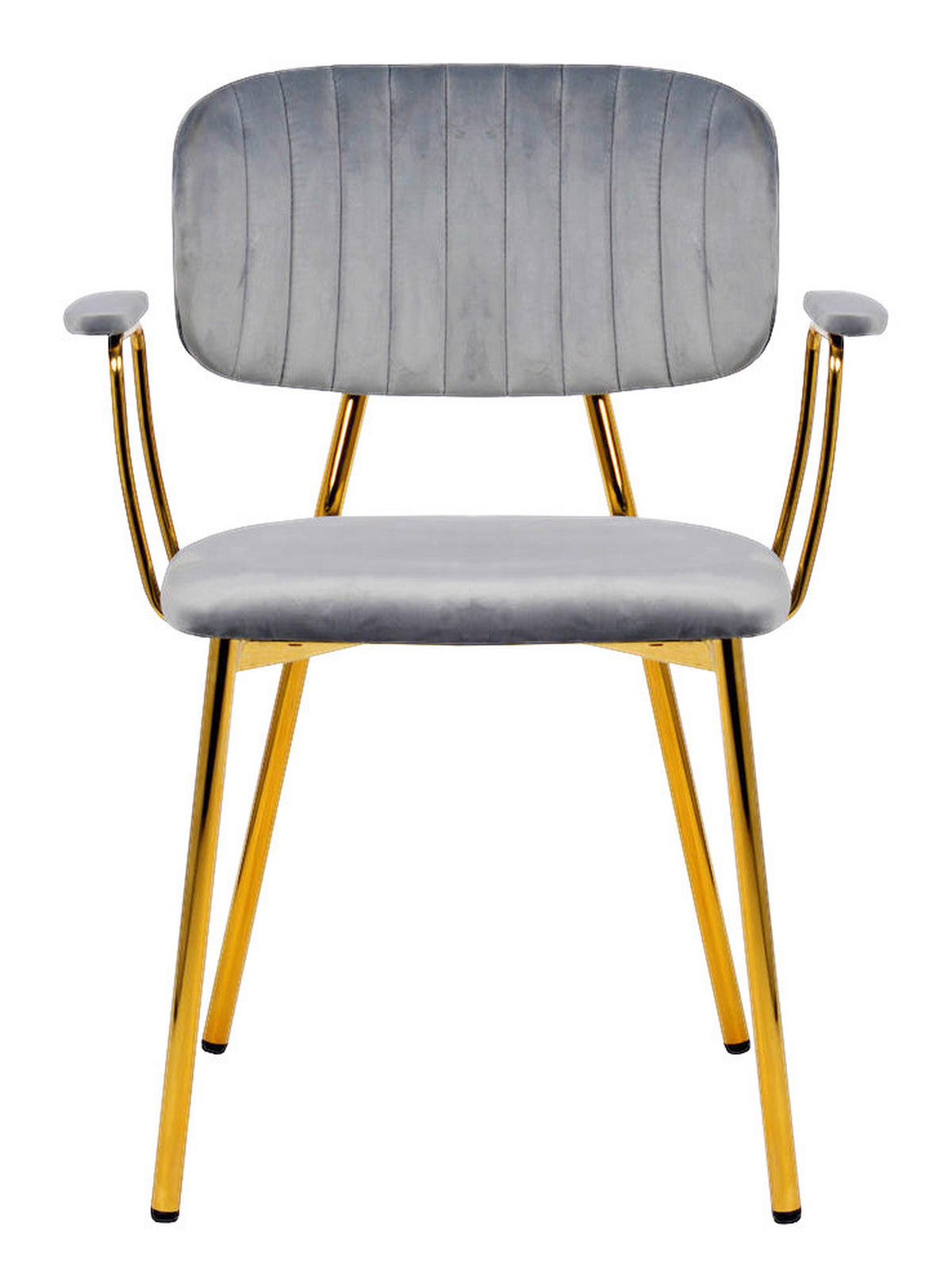 Stuhl Kian 200 2er-Set grau Microfaser B/H/T: ca. 63x80x51 cm Kian 200 2er-Set - gold/grau (63,00/80,00/51,00cm) - 360 Living