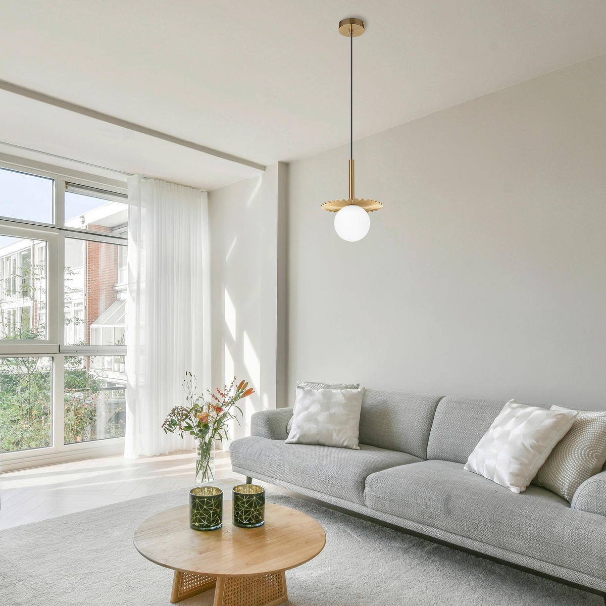 Lamkur Hängeleuchte Kupfer Glas Stahl B/H/L: ca. 120x20x20 cm G9 1 Brennstellen Chita - Kupfer (20,00/120,00/20,00cm) - Lamkur