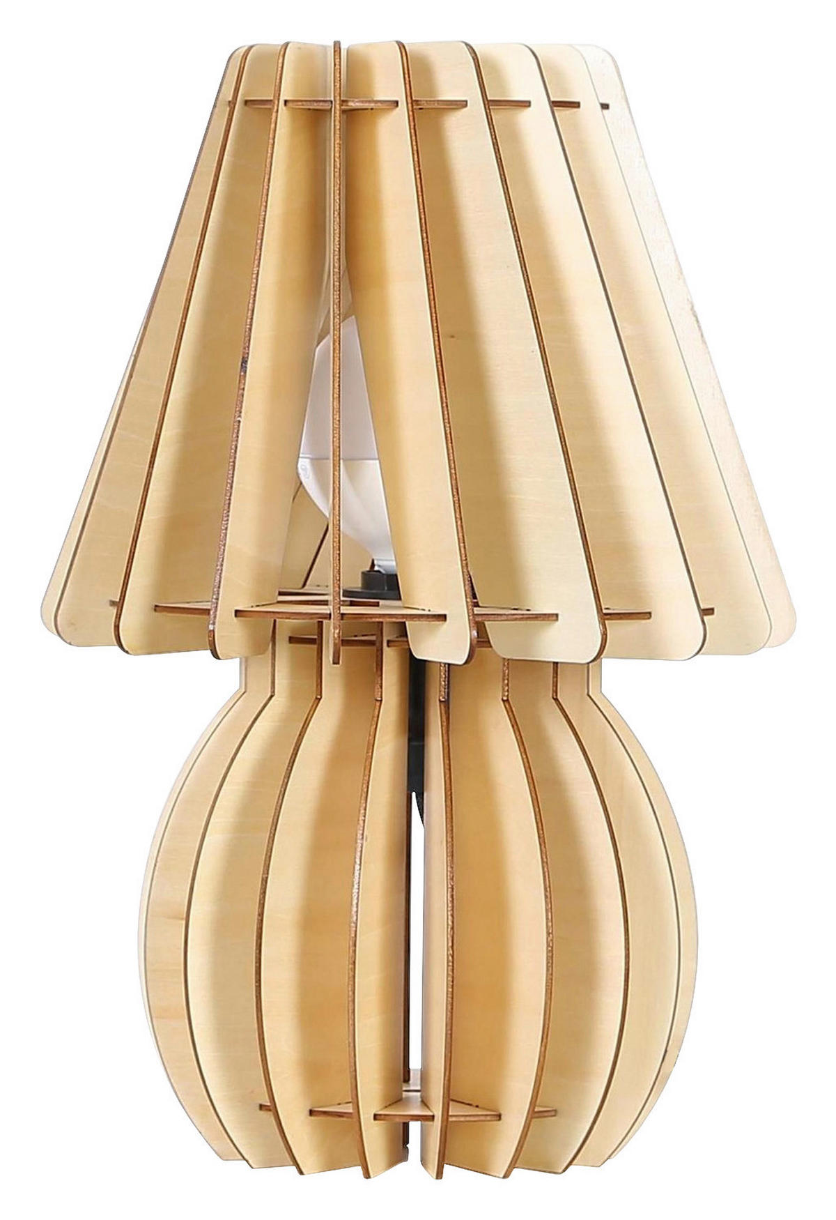 Kayoom Tischleuchte Tischleuchte_Gino Holz B/H/T: ca. 26x40x26 cm null 1 Brennstellen Gino - (26,00/40,00/26,00cm) - Kayoom