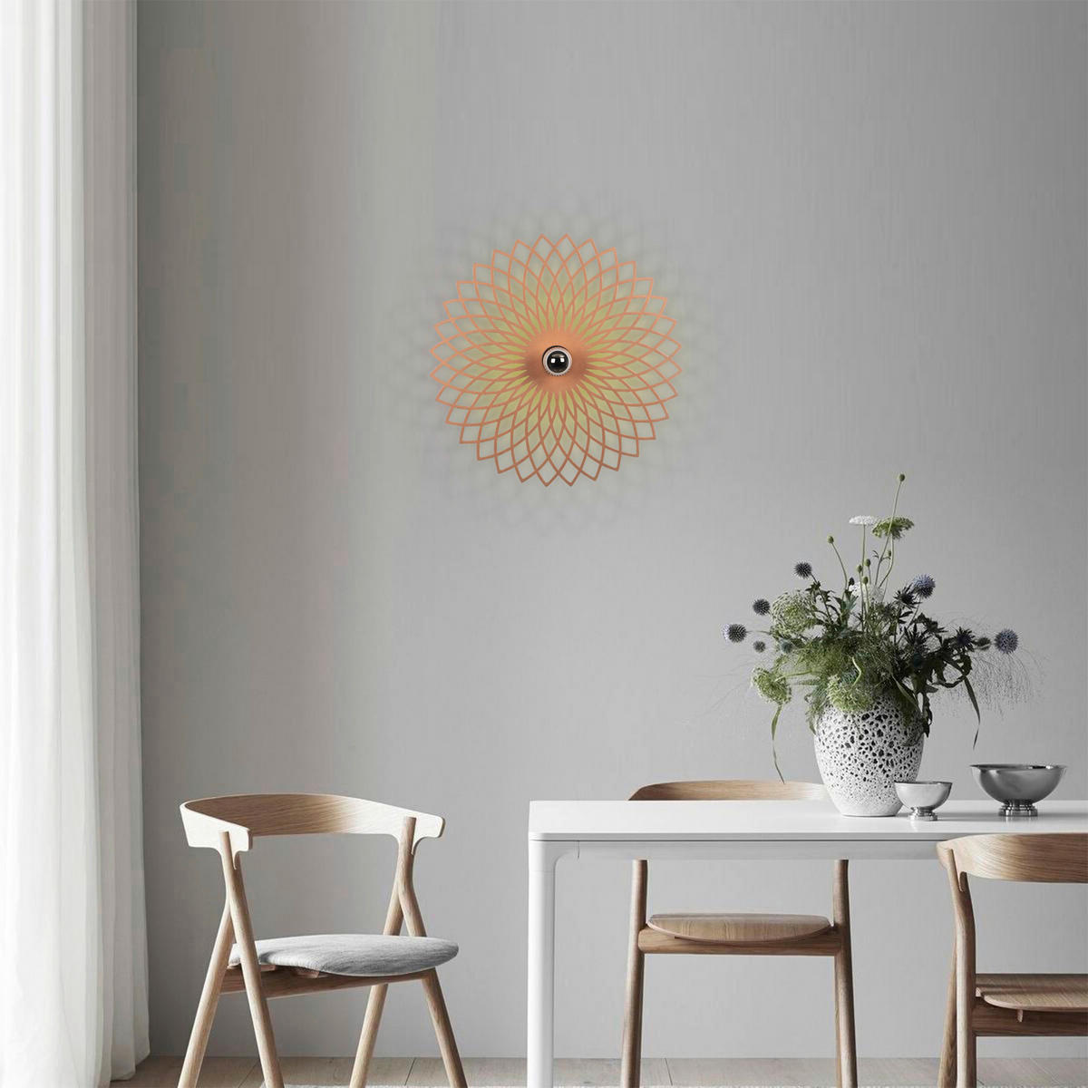 Opviq Wandleuchte Fellini Kupfer Metall B/H/T/L: ca. 12x50x12x50 cm E27 1 Brennstellen Fellini - Kupfer (50,00/12,00/50,00cm) - Opviq