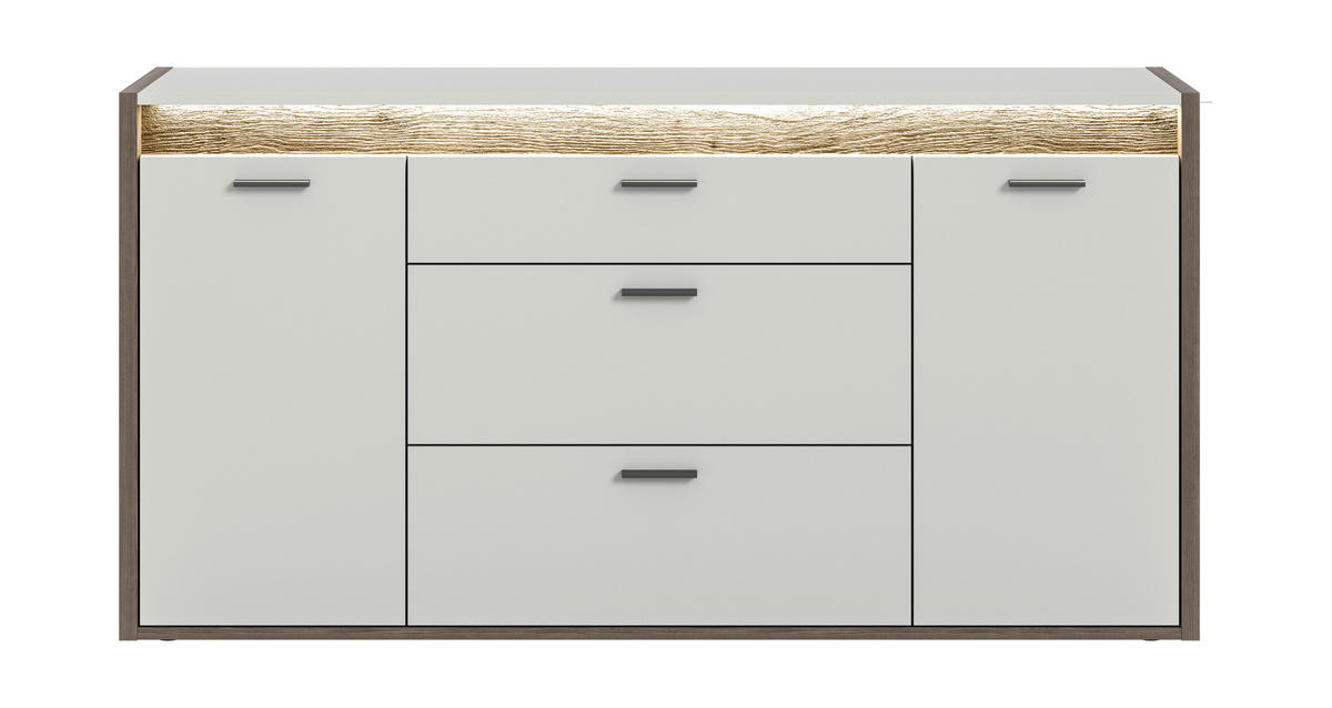 Sideboard Falcona Nox Oak Nachbildung hellgrau B/H/T: ca. 167x86x40 cm Falcona - hellgrau (167,00/86,00/40,00cm) - xonox.home