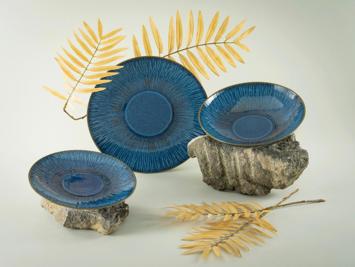 CreaTable Tafelservice Sea Breeze blau Steinzeug 18 tlg. Sea Breeze - blau - CreaTable