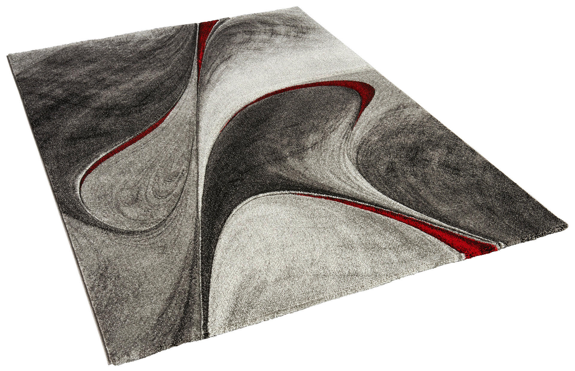 Webteppich Casino grau B/L: ca. 160x230 cm Casino - rot/grau (160,00/230,00cm)