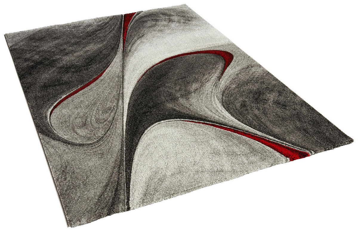 Webteppich Casino grau B/L: ca. 200x290 cm Casino - rot/grau (200,00/290,00cm)