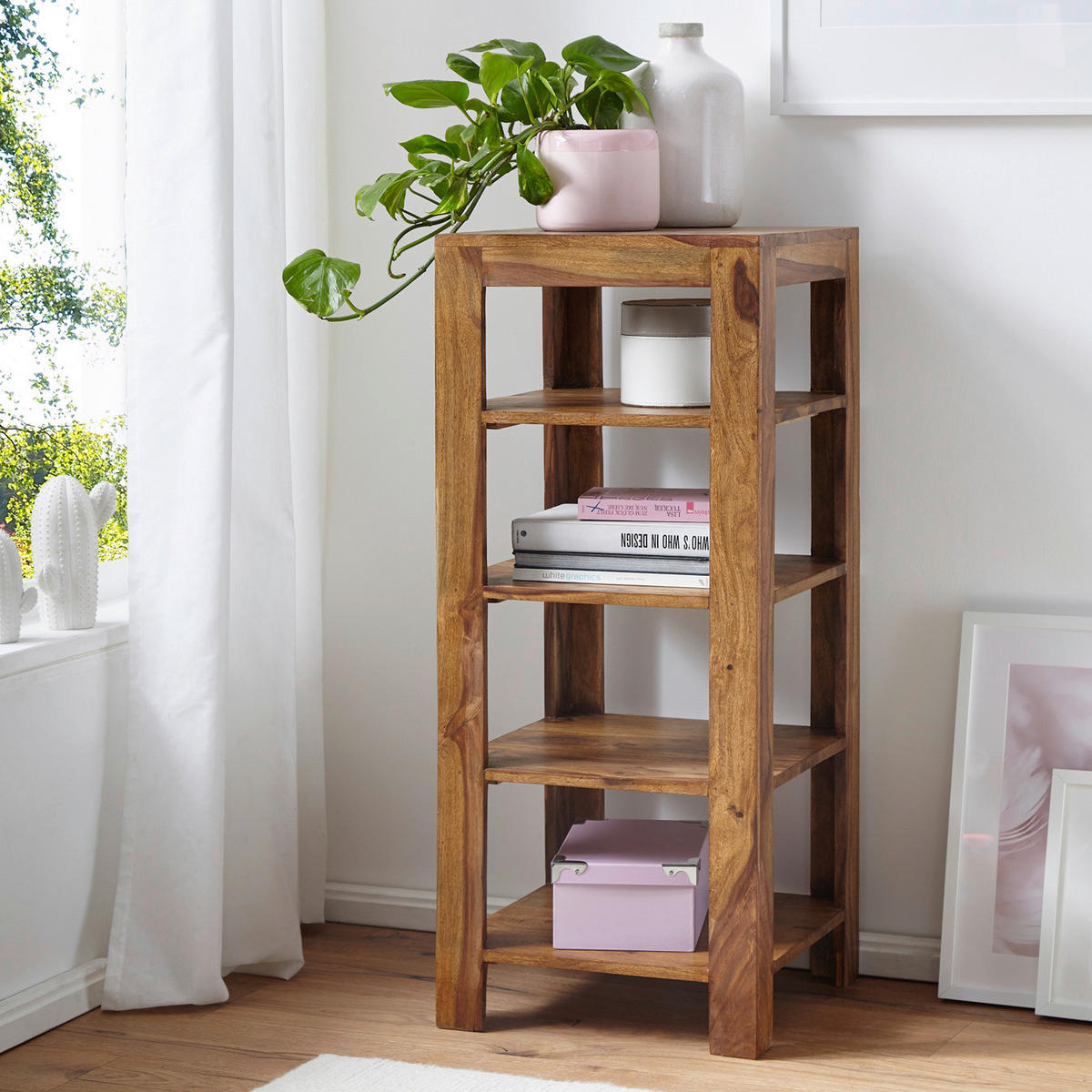Standregal natur B/H/T: ca. 44x105x44 cm Standregal - natur (44,00/105,00/44,00cm) - Wohnling