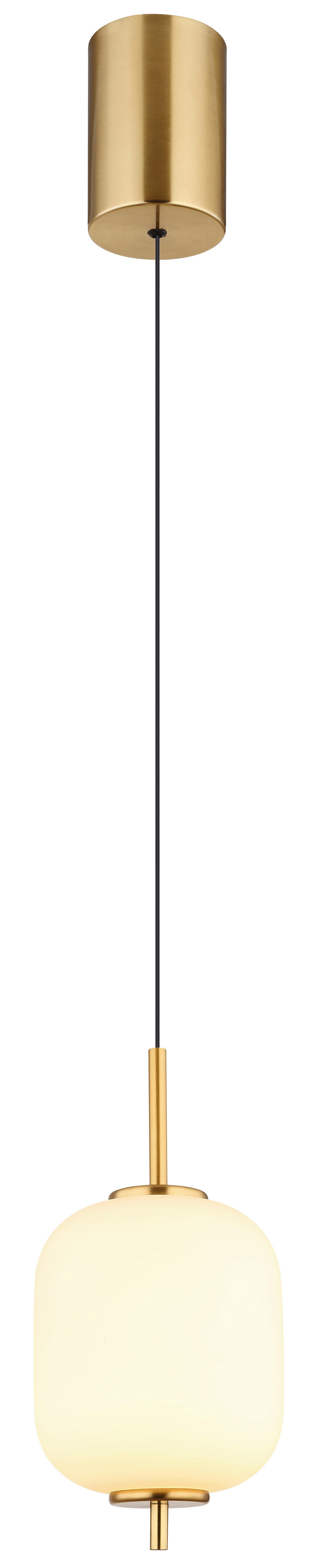 GLOBO Pendelleuchte messing Glas Metall H/D: ca. 150x13,5 cm 1.0 Brennstellen 15217H - messing (13,50/150,00cm) - GLOBO