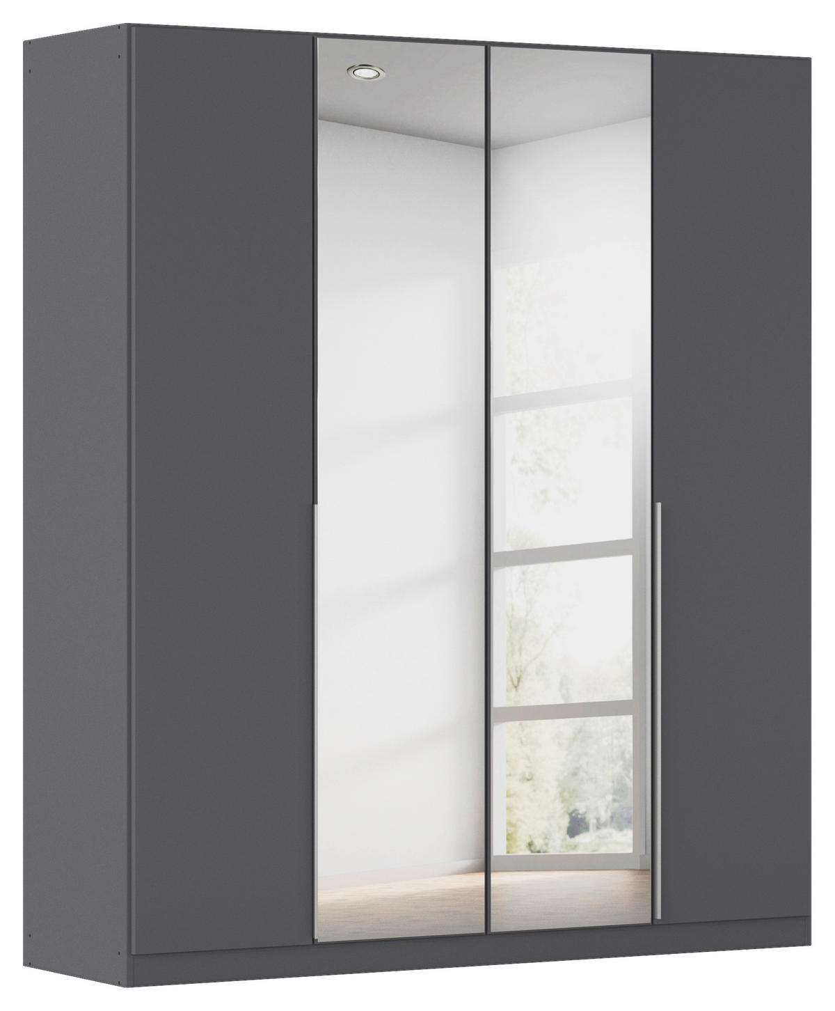 Kleiderschrank Alabama grau B/H/T: ca. 181x210x54 cm Alabama - Alu/grau (181,00/210,00/54,00cm)