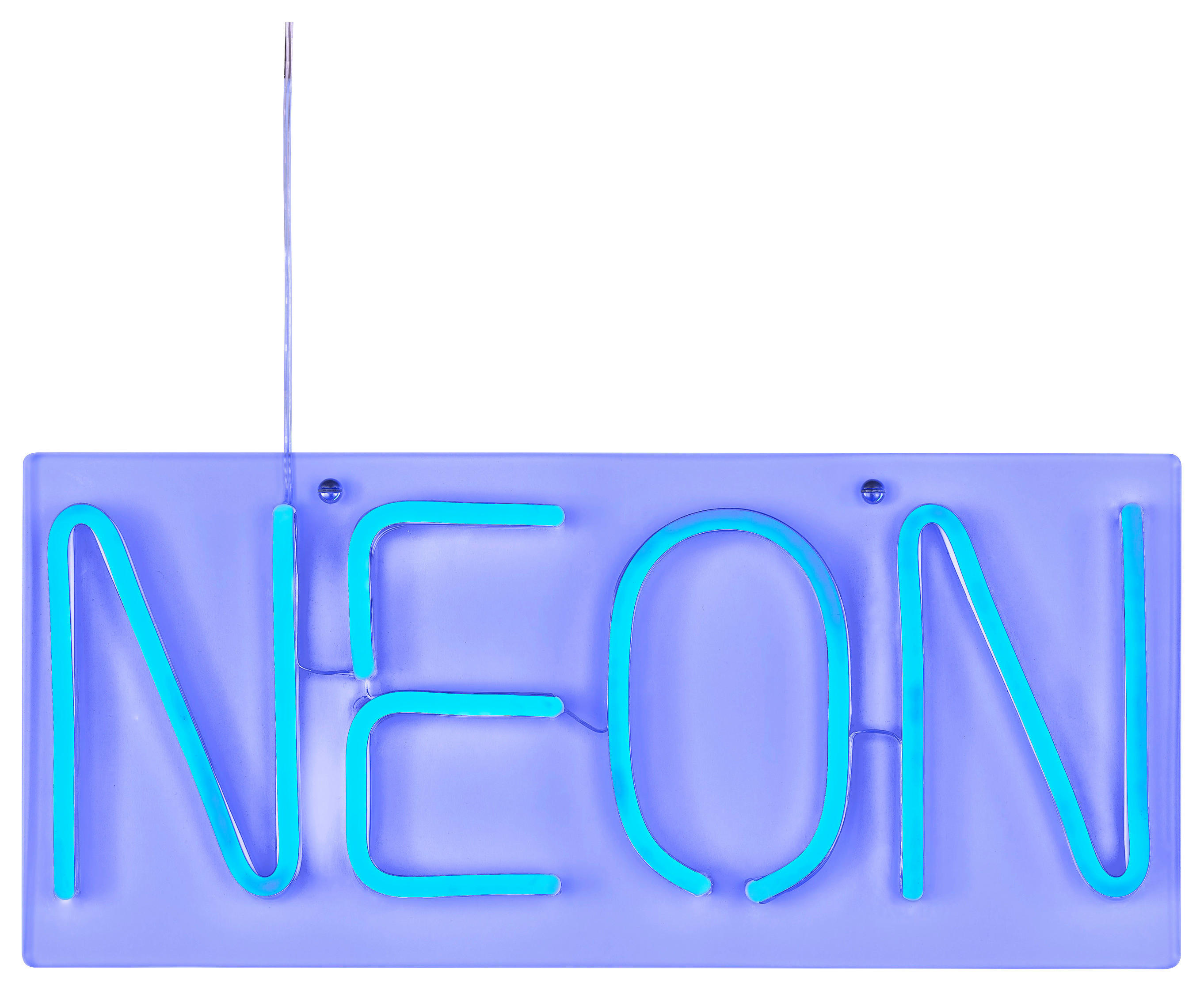 GLOBO Wandleuchte blau Kunststoff Silikon H/L: ca. 20x45 cm 1 Brennstellen Wandleuchte_Neon - blau (45,00cm)