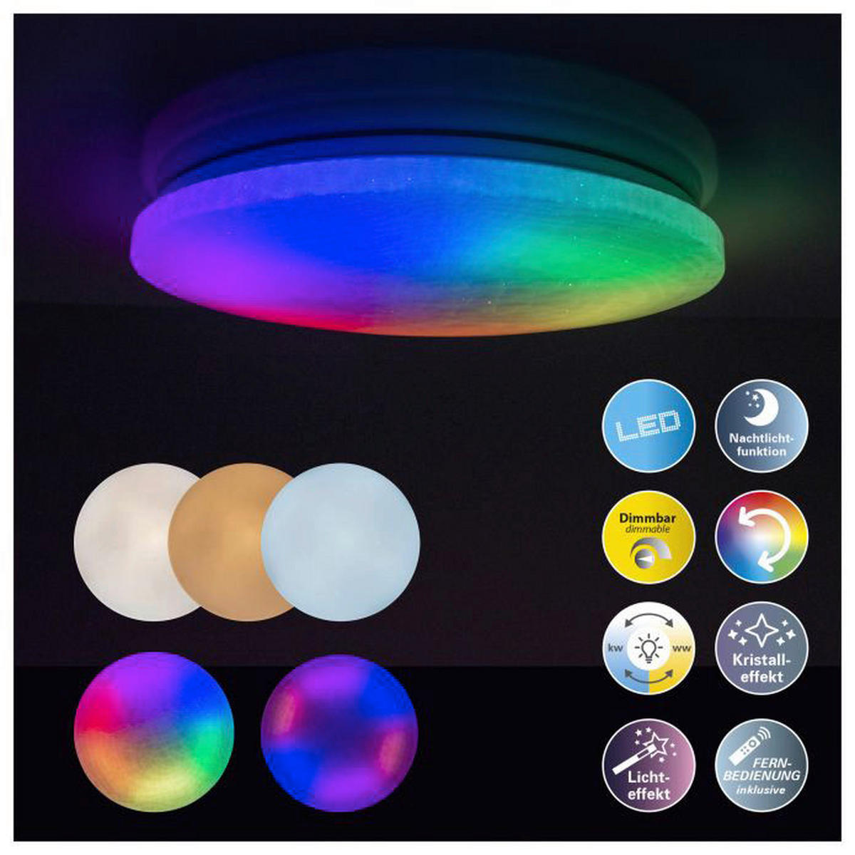 Näve Leuchten LED Deckenleuchte NV1374661 weiß Eisen Kunststoff H/D: ca. 7x38 cm null 1 Brennstellen Sligo - weiß (38,00/7,00cm) - Näve Leuchten