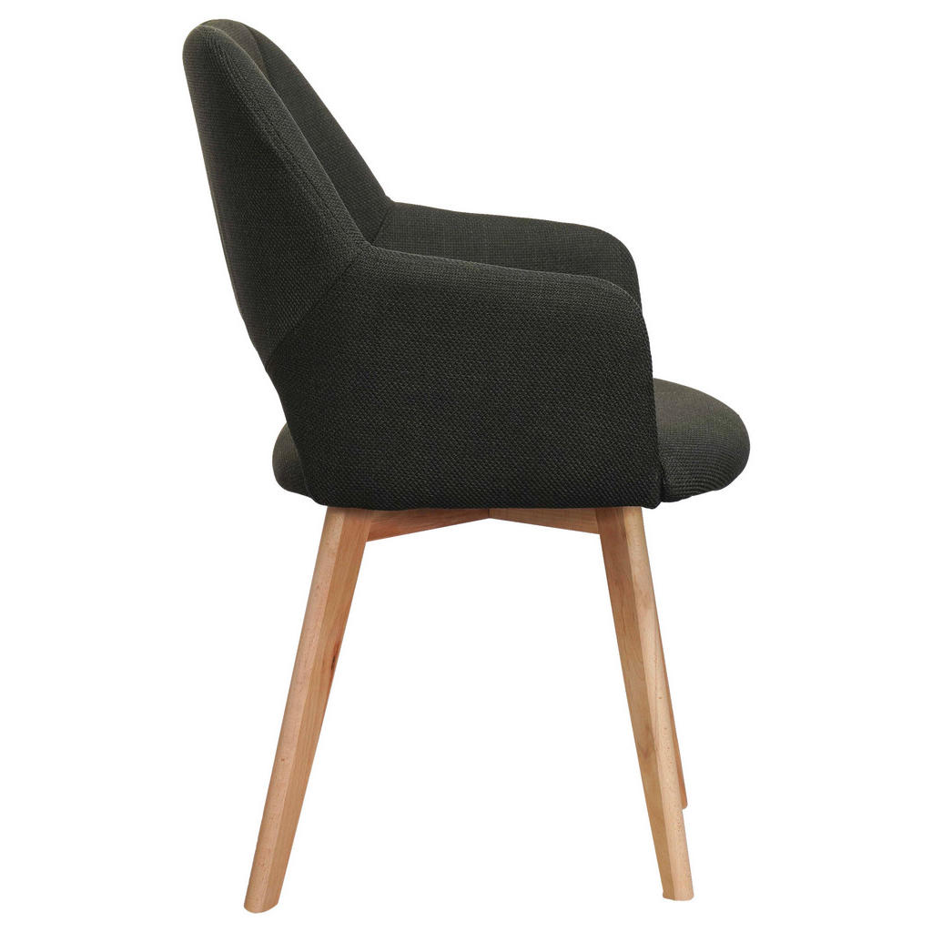 Thumbnail - Armlehnstuhl Stade anthrazit natur Polyester Buche