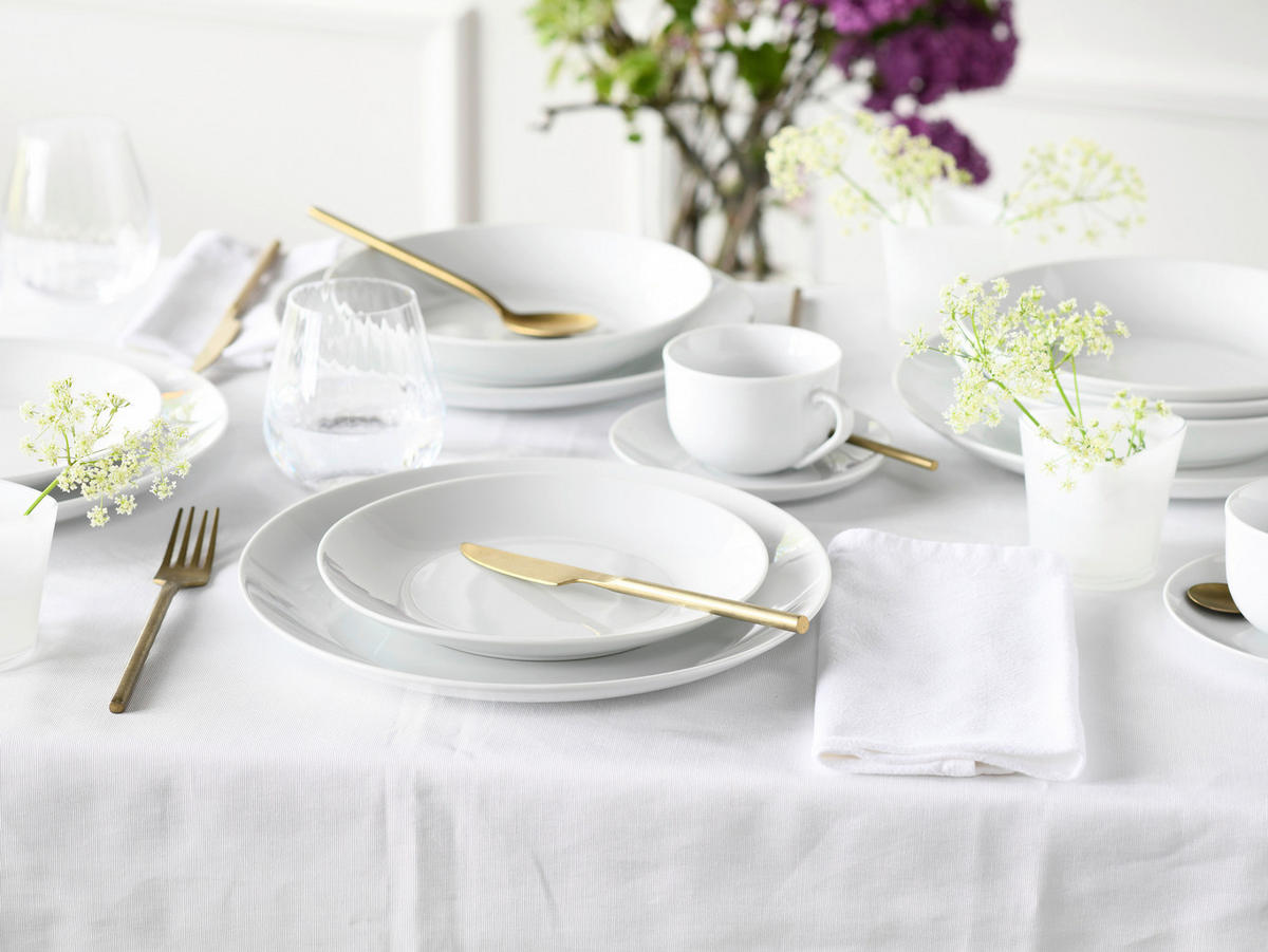 CreaTable Kombiservice Luna weiß Porzellan 30 tlg. Luna - weiß - CreaTable