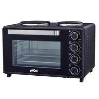 WKM Backofen TO-3200.30L schwarz Metall B/H/L: ca. 43,3x39x56,1 cm Mini-Backofen KP TO-3200.30L - schwarz (56,10/43,30/39,00cm) - WKM