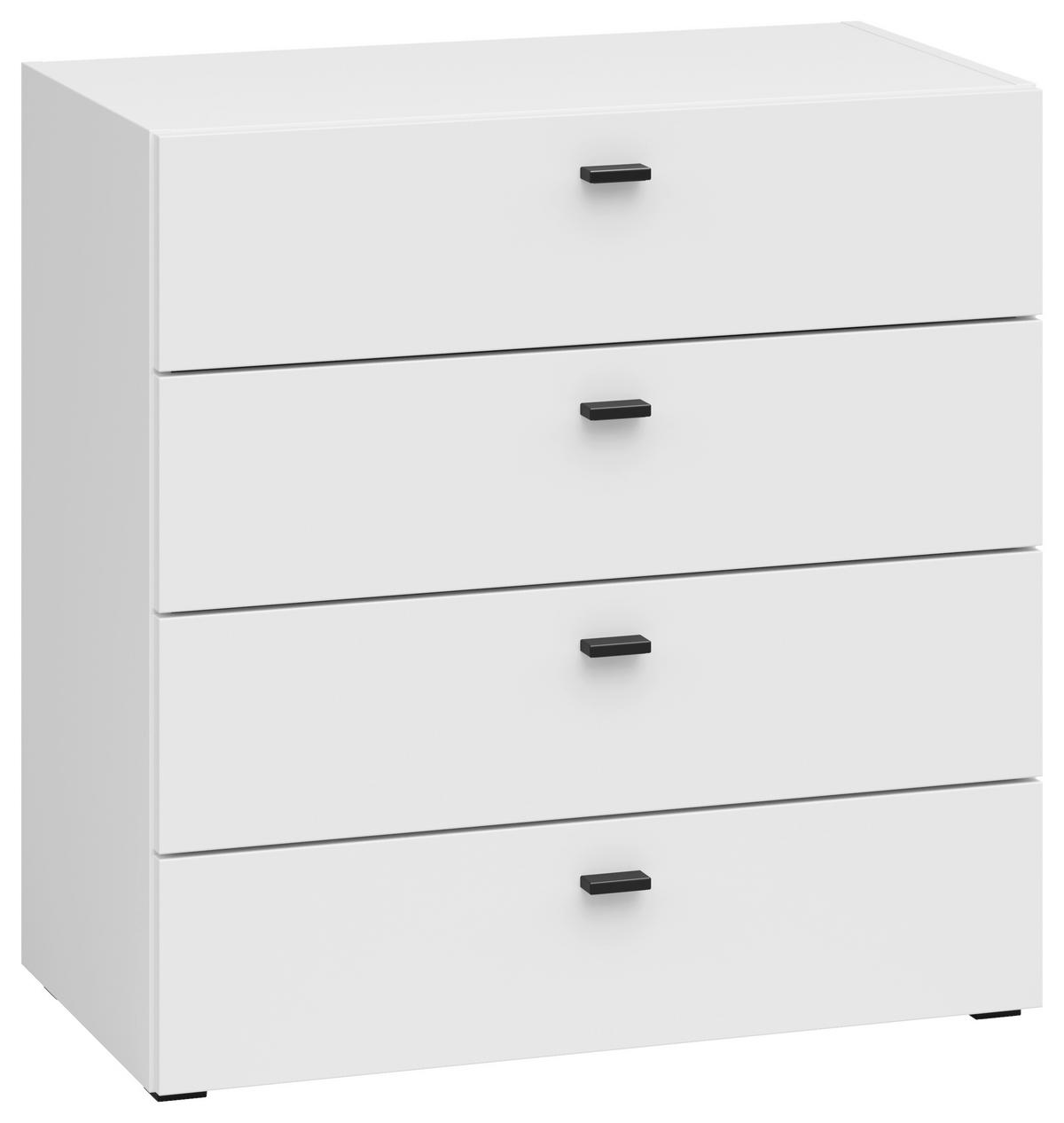 Schubkastenkommode System 64 weiß matt B/H/T: ca. 64x64x35 cm System 64 - weiß (64,00/64,00/35,00cm)