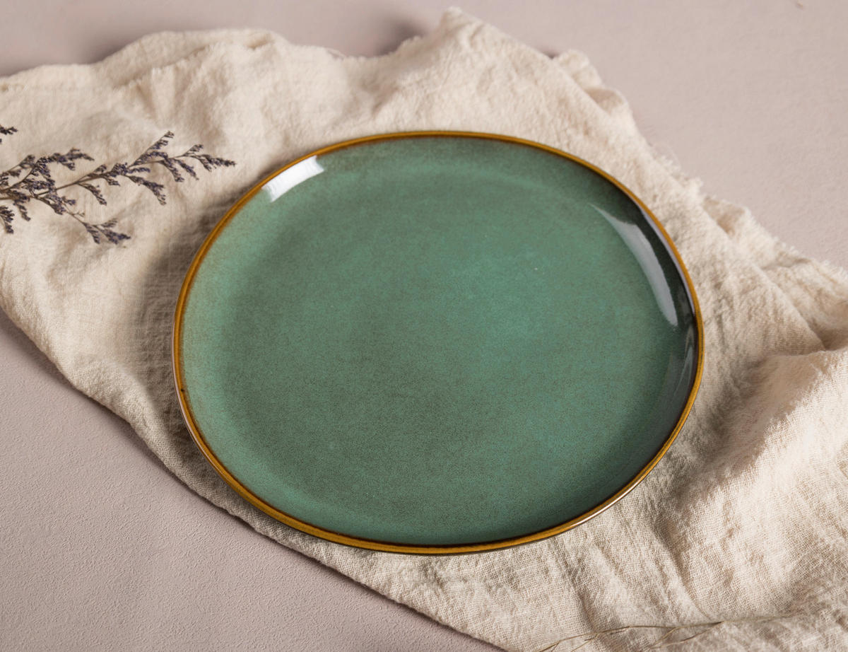 Essteller grün Steinzeug D: ca. 26,6 cm Essteller_Organic - grün (26,60cm)