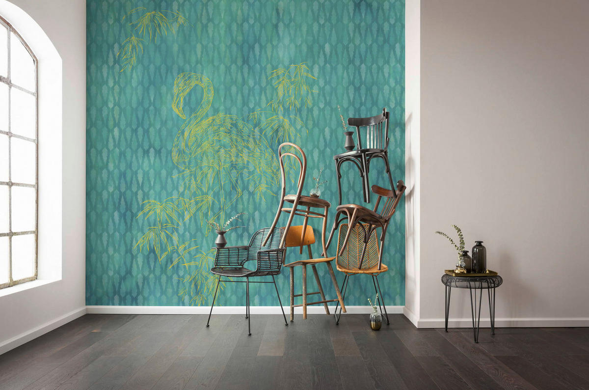 Komar Fototapete Wild Flamingo B/L: ca. 200x250 cm Wild Flamingo - (200,00/250,00cm) - Komar