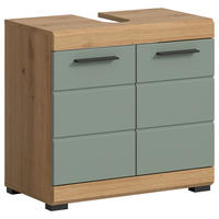Waschbeckenunterschrank Scout Eiche Artisan Nachbildung salbei Nachbildung B/H/T: ca. 60x56x34 cm Scout - Eiche/salbei (60,00/56,00/34,00cm) - xonox.home