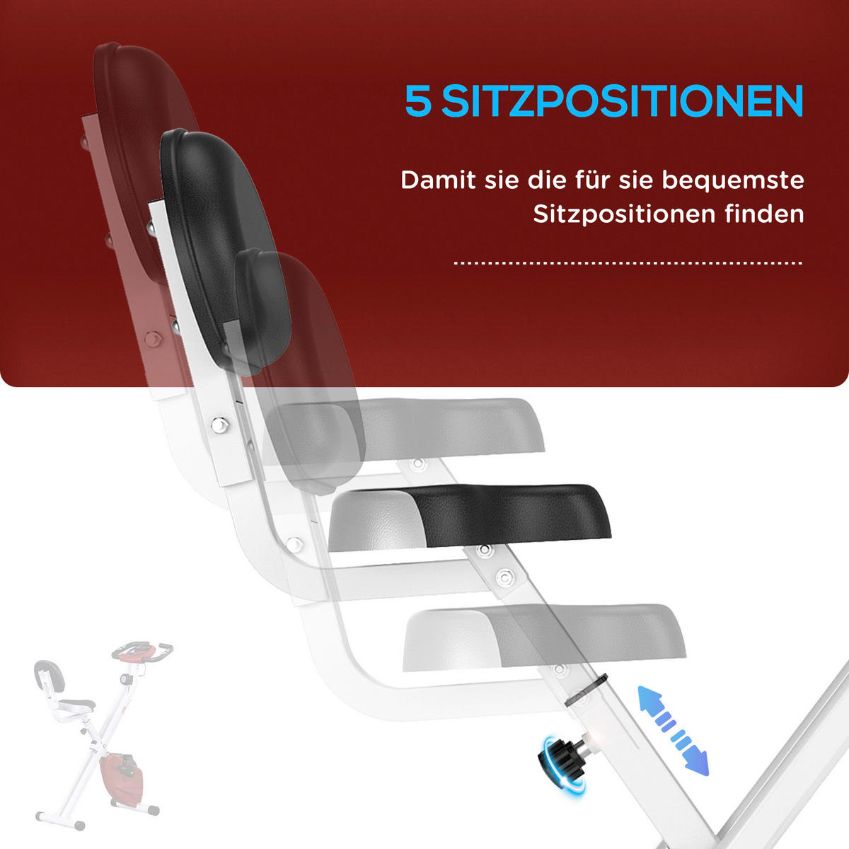 HOMCOM Fahrradtrainer rot Stahl H/L: ca. 109x97 cm Fahrradtrainer - rot (97,00cm) - HOMCOM