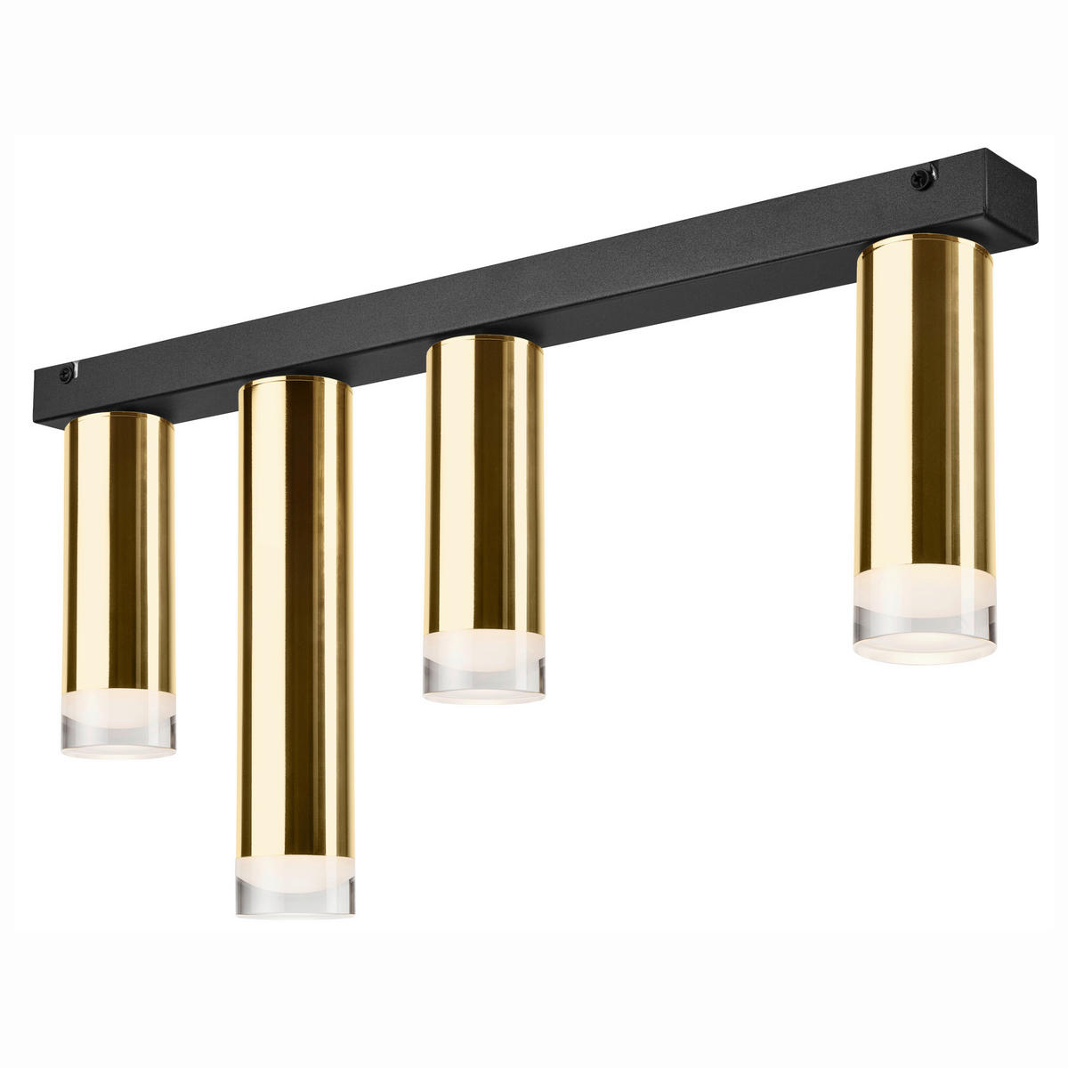 Lamkur Deckenleuchte schwarz Stahl B/H/L: ca. 8x31,5x60 cm E27 4 Brennstellen DIEGO - schwarz (60,00/8,00/31,50cm) - Lamkur