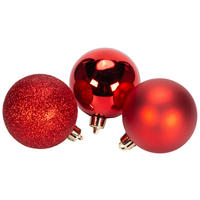 POCOline Weihnachtskugelset rot D: ca. 6 cm Weihnachtskugelset_30tlg. - rot (6,00cm) - POCOline