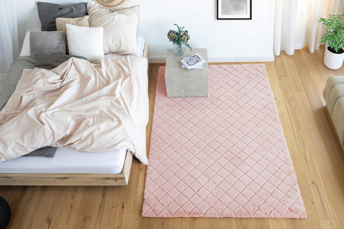 Padiro Hochflorteppich Imala 125 rosa B/H/L: ca. 80x3x150 cm Imala 125 - rosa (150,00/80,00/3,00cm) - Padiro