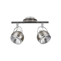 SPOT Light Spotbalken 2686287 nickel matt Metall B/H/T: ca. 35x23x13 cm GU10 2 Brennstellen Ball - nickel matt (35,00/23,00/13,00cm) - SPOT Light