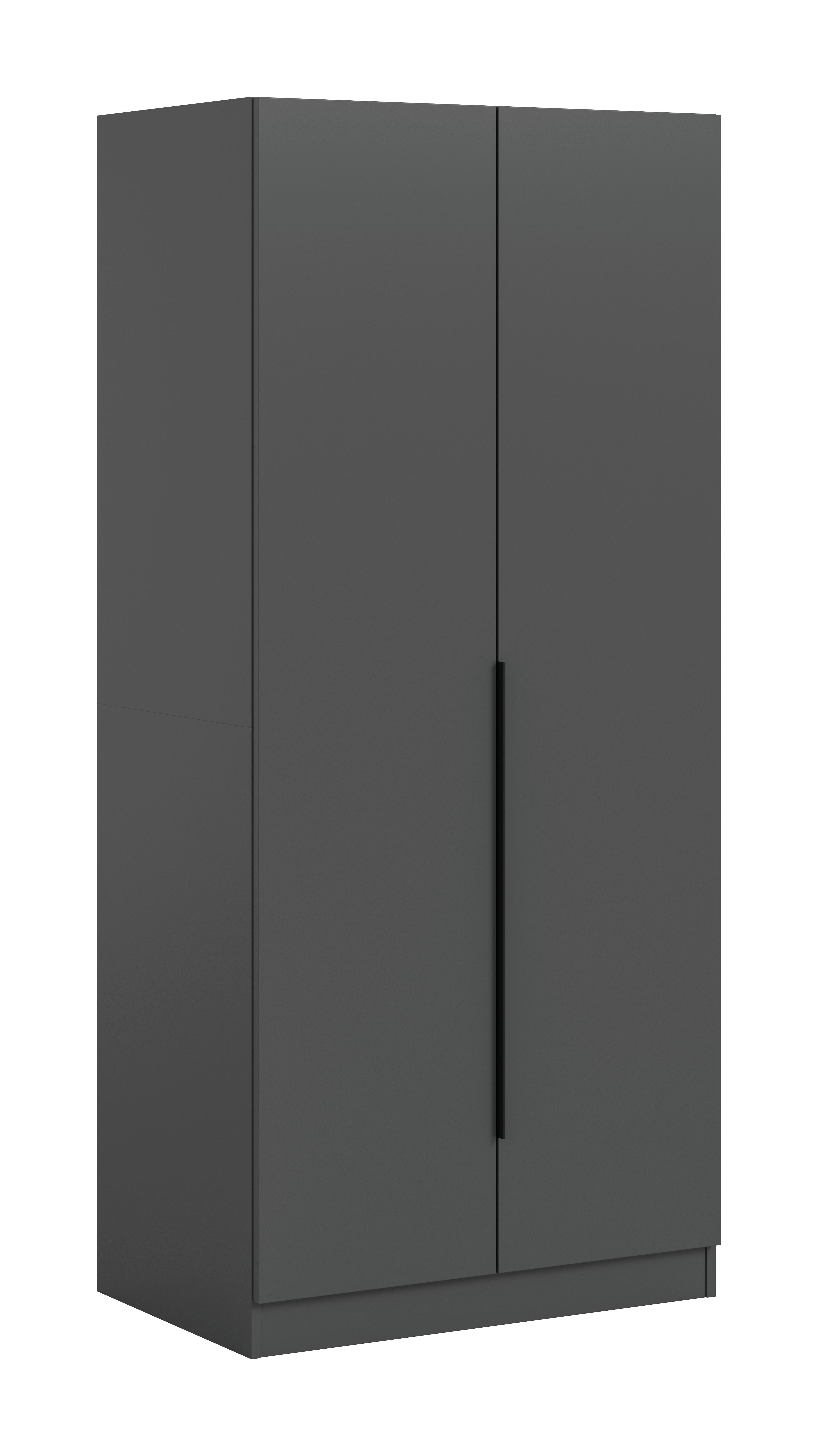 Kleiderschrank KOPENHAGEN anthrazit B/H/T: ca. 80x181x52 cm KOPENHAGEN - anthrazit (80,00/181,00/52,00cm) - xonox.home