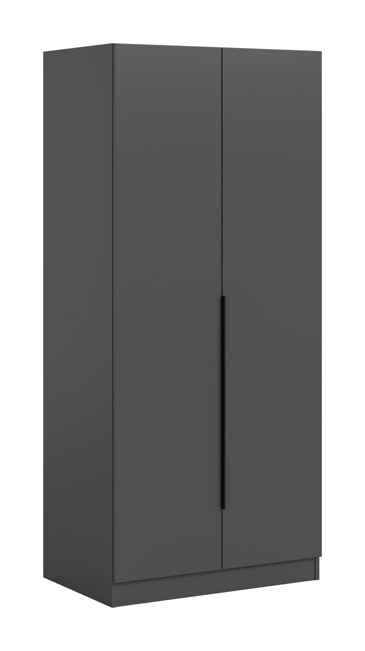 Kleiderschrank KOPENHAGEN anthrazit B/H/T: ca. 80x181x52 cm KOPENHAGEN - anthrazit (80,00/181,00/52,00cm) - xonox.home