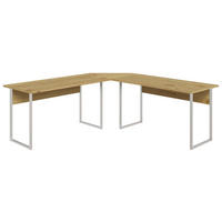 Winkelschreibtisch  Eiche Artisan Nachbildung weiß B/H/T: ca. 204x74x204 cm Princeton_Winkelschreibtisch - Eiche/weiß (204,00/74,00/204,00cm)