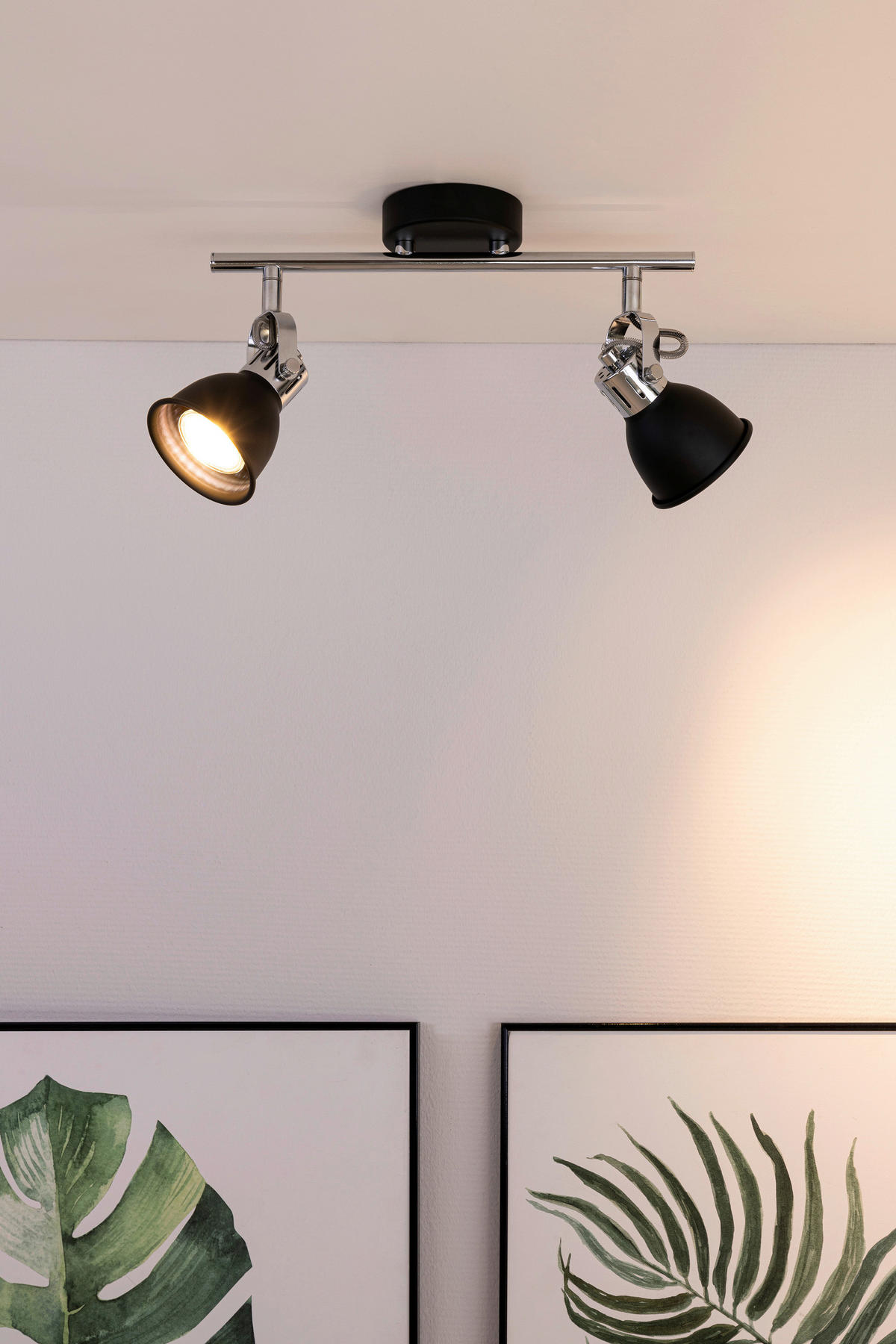 SPOT Light Deckenleuchte Anita 2766204 schwarz Chrom Metall GU10 2 Brennstellen Anita - schwarz/Chrom (39,00/19,00/9,00cm) - SPOT Light