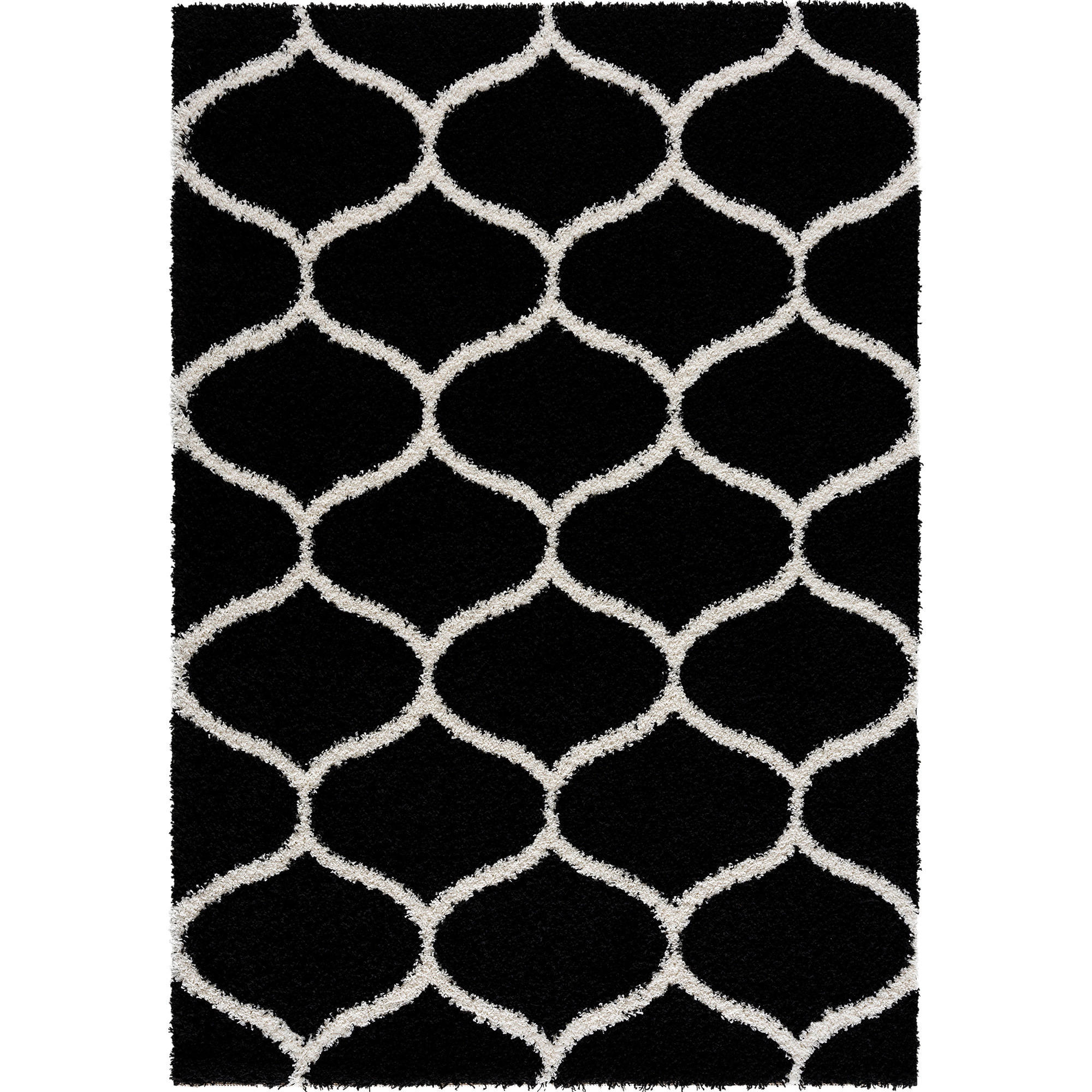 Sanat Hochflorteppich MADRID schwarz B/L: ca. 120x170 cm MADRID - schwarz (120,00/170,00cm) - Sanat
