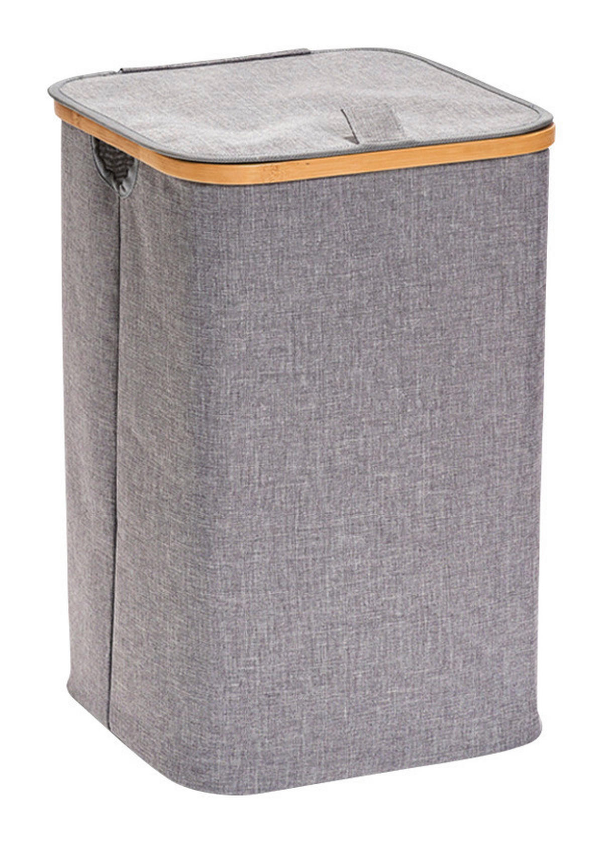 Zeller Wäschesammler grau Polyester B/H/L: ca. 33x50,5x33 cm Wäschesammler - grau (33,00/33,00/50,50cm) - Zeller