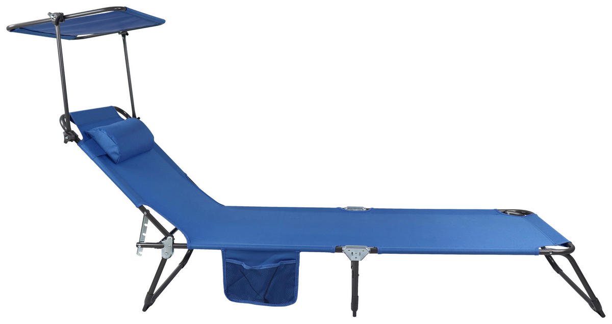 VCM Sonnenliege Bindox blau Stahl B/H/L: ca. 55x24x185 cm Bindox - blau (185,00/55,00/24,00cm) - VCM