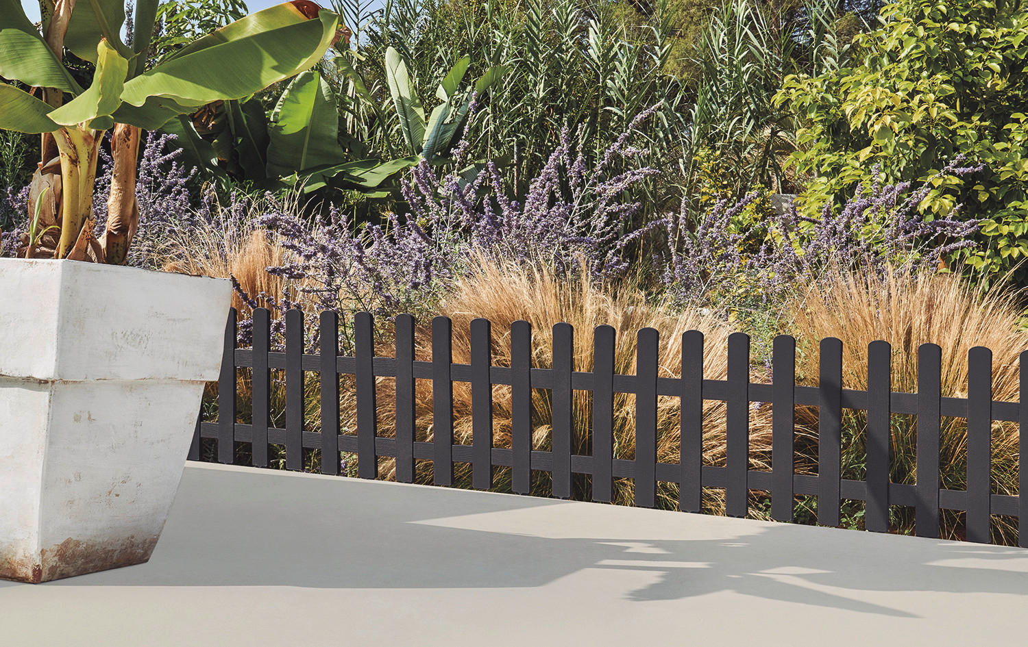 NORTENE Klick-Zaun anthrazit Kunststoff B/H/L: ca. 35x8x55 cm Mini-Zaun_Clickfence_5erPack - anthrazit (55,00/35,00/8,00cm) - NORTENE