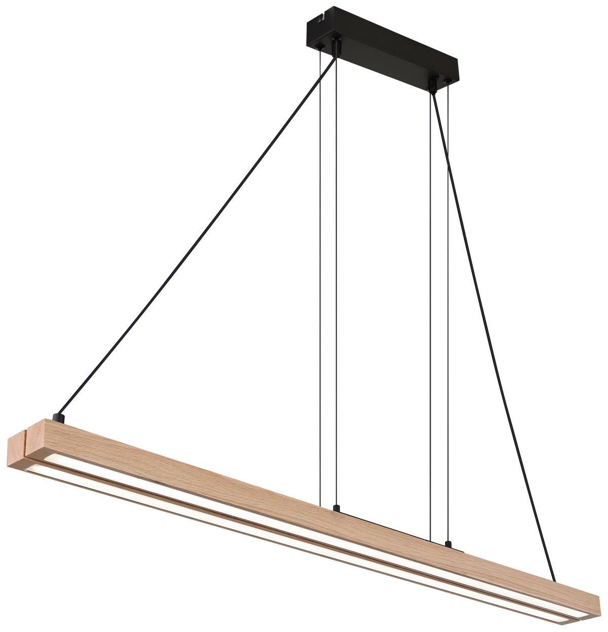 GLOBO Pendelleuchte mattschwarz MDF Metall Kunststoff B/H/T: ca. 7x120x171 cm 1.0 Brennstellen 15537W - mattschwarz (7,00/120,00/171,00cm) - GLOBO