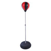 HOMCOM Punchingballset schwarz Metall H/D: ca. 146,5x43 cm Punchingballset - rot/schwarz (43,00/146,50cm) - HOMCOM