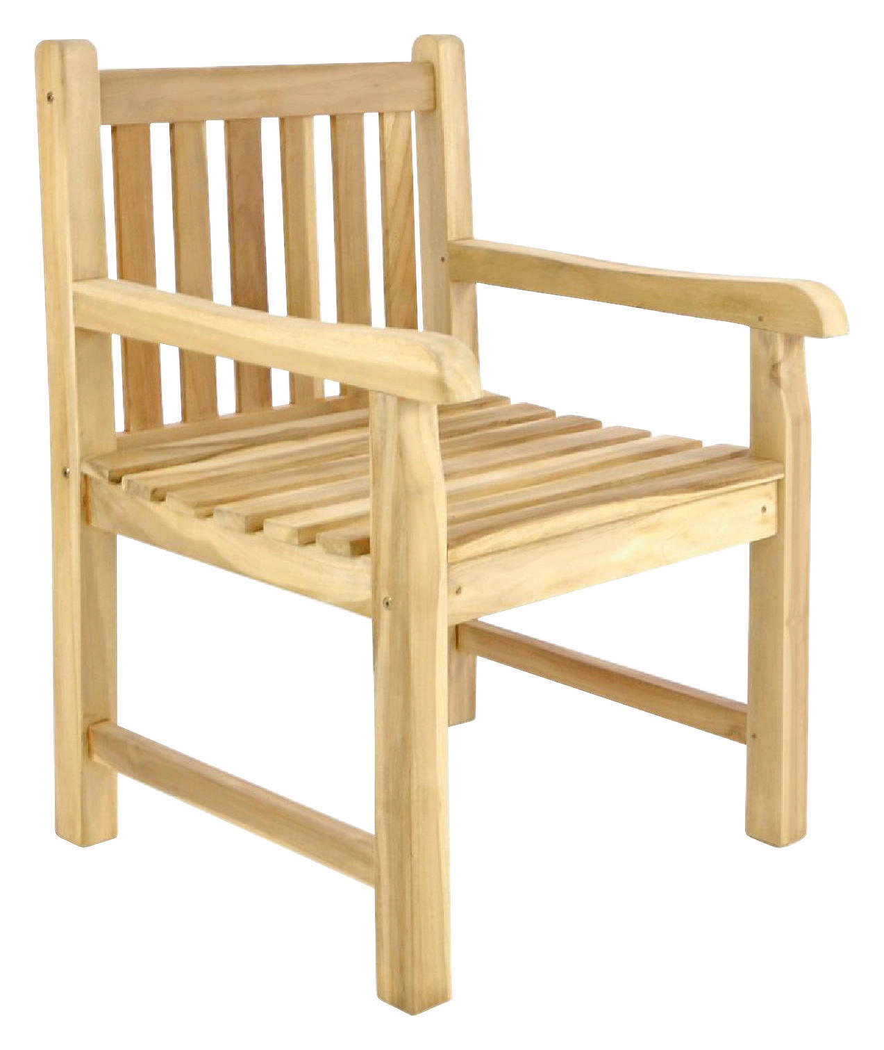 VCM Gartenstuhl natur Teakholz B/H/T: ca. 60x91x62 cm Gartenstuhl - natur (60,00/91,00/62,00cm) - VCM