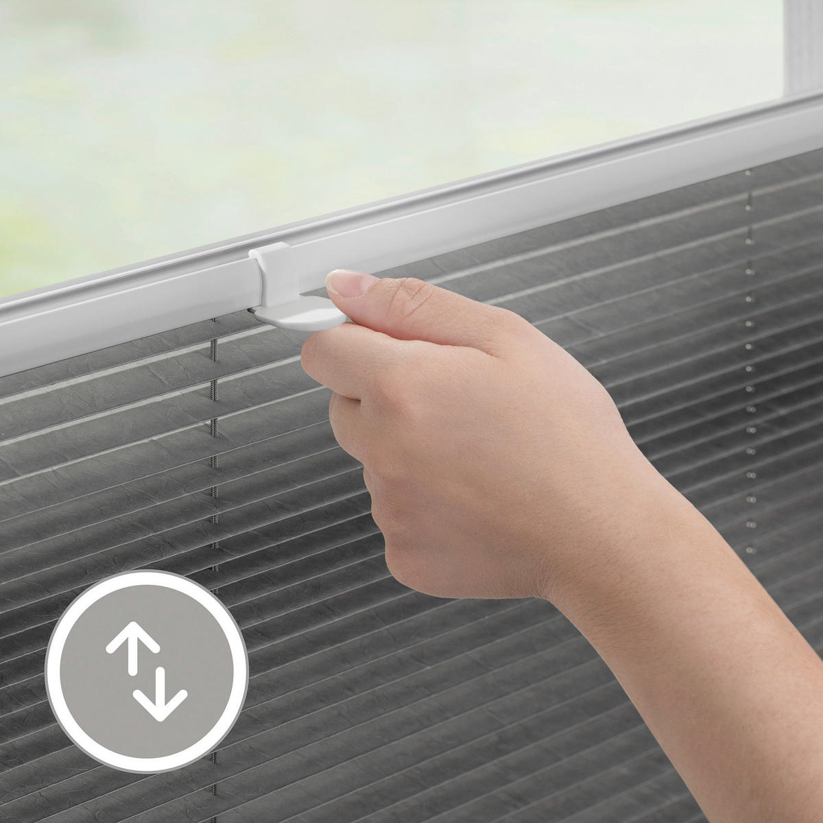 LICHTBLICK Spannplissee hellgrau B/L: ca. 50x130 cm Plissee_Klemmfix - hellgrau (50,00/130,00cm) - LICHTBLICK