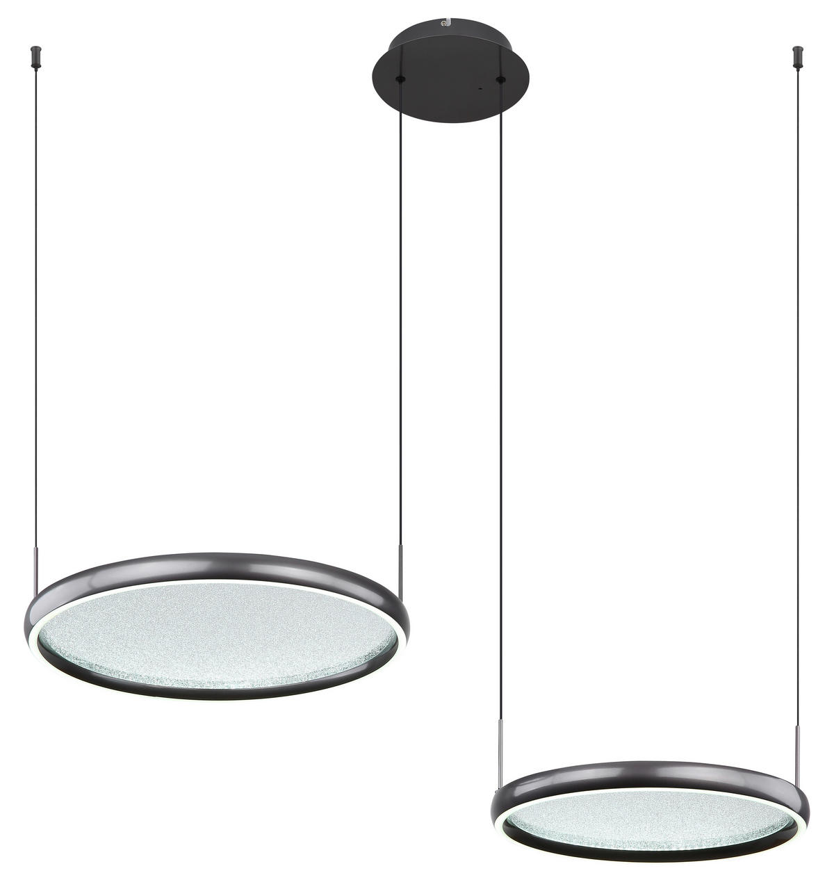 GLOBO LED-Pendelleuchte schwarz Metall Aluminium B/H/L: ca. 50x150x89 cm 1.0 Brennstellen BRIGGS - schwarz (89,00/50,00/150,00cm) - GLOBO
