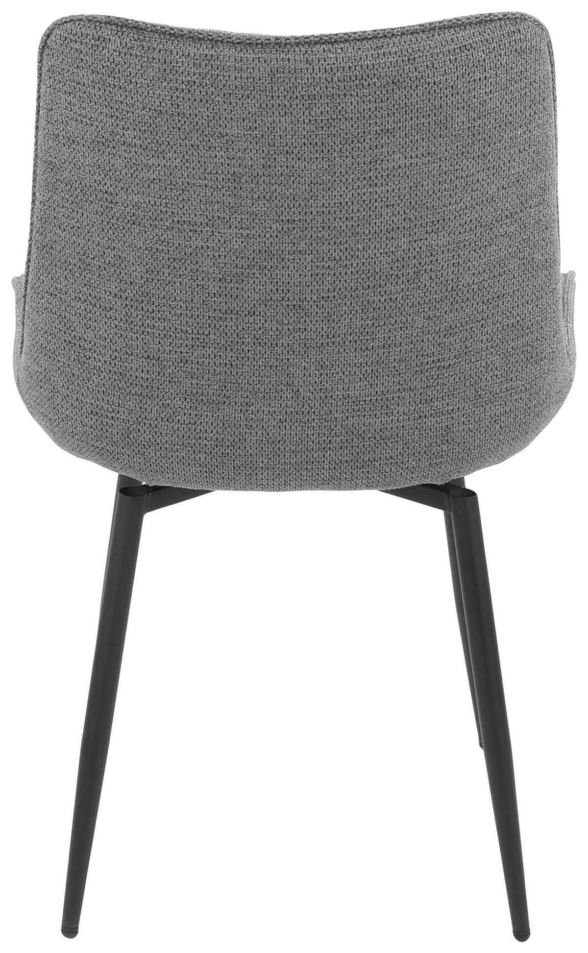 Stuhl Newport, 4er-Set grau Microfaser B/H/T: ca. 54x85x63 cm Newport, 4er-Set - grau (54,00/85,00/63,00cm) - Hela