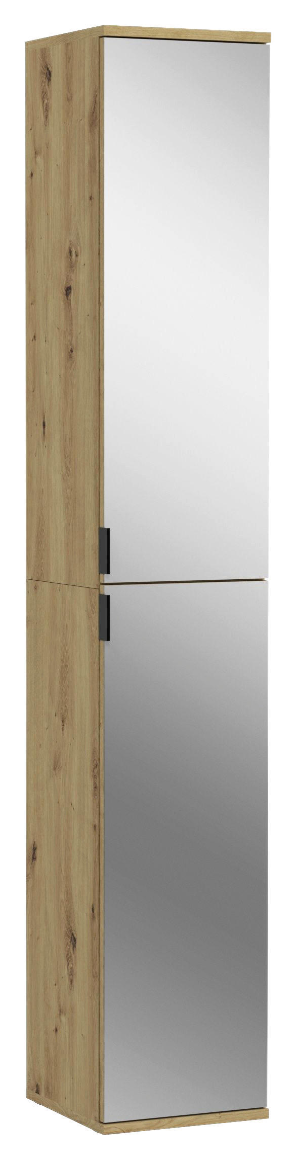 Spiegelschrank PROJEKT Eiche Artisan Nachbildung Spiegel Spanplatte B/H/T: ca. 30x193x34 cm PROJEKT - Eiche (30,00/193,00/34,00cm) - xonox.home